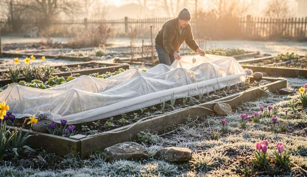 Gelate tardive di marzo: il tessuto non tessuto che salva le piantine costa meno di 5 euro